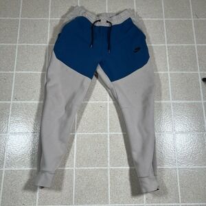 Nike Sportswear Tech Fleece Jogger Pants Cream Blue NEW CU4495-236 Size Small‎